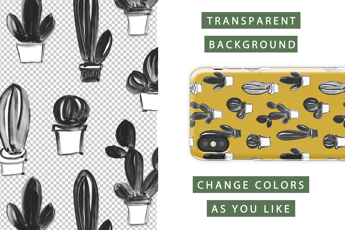 CACTUS - Gouache Illustrations Pack in Objects - product preview 8