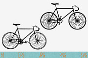 bicycle, race road bike vector svg
