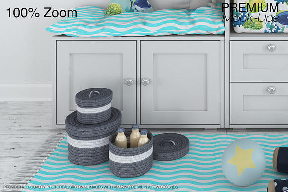 Kids Room - 90 Frames Wall & Rug Set in Product Mockups - product preview 18