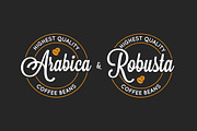 Coffee Arabica and Robusta logo.