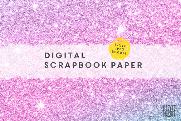 Mermaid glitter paper in Textures - product preview 2
