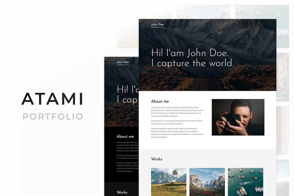 Atami - Photography Portfolio in HTML/CSS Themes - product preview 8