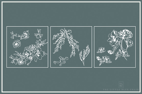 3 Floral Motif Sets in Illustrations - product preview 1