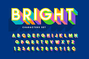 Extra bright 3d display font design