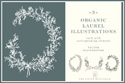 Organic Laurel Wreath Set
