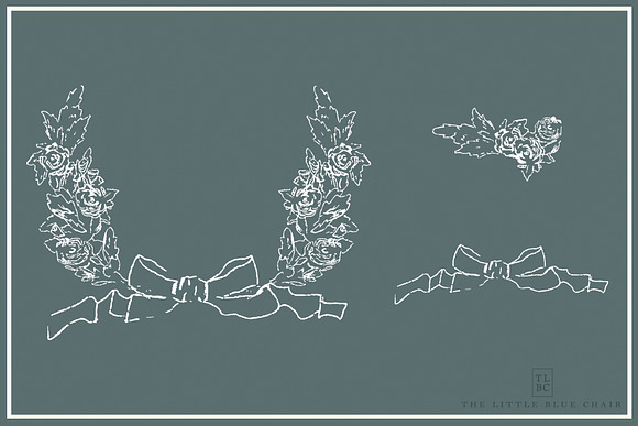 Organic Laurel Wreath Set in Illustrations - product preview 2