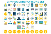 Cryptocurrency and Blockchain Icons