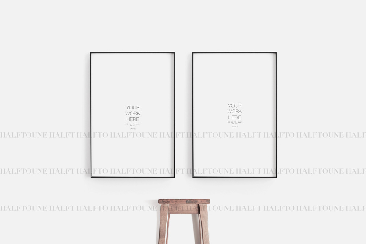 Frame Mockup Thin Large Minimalist in Graphics - product preview 8