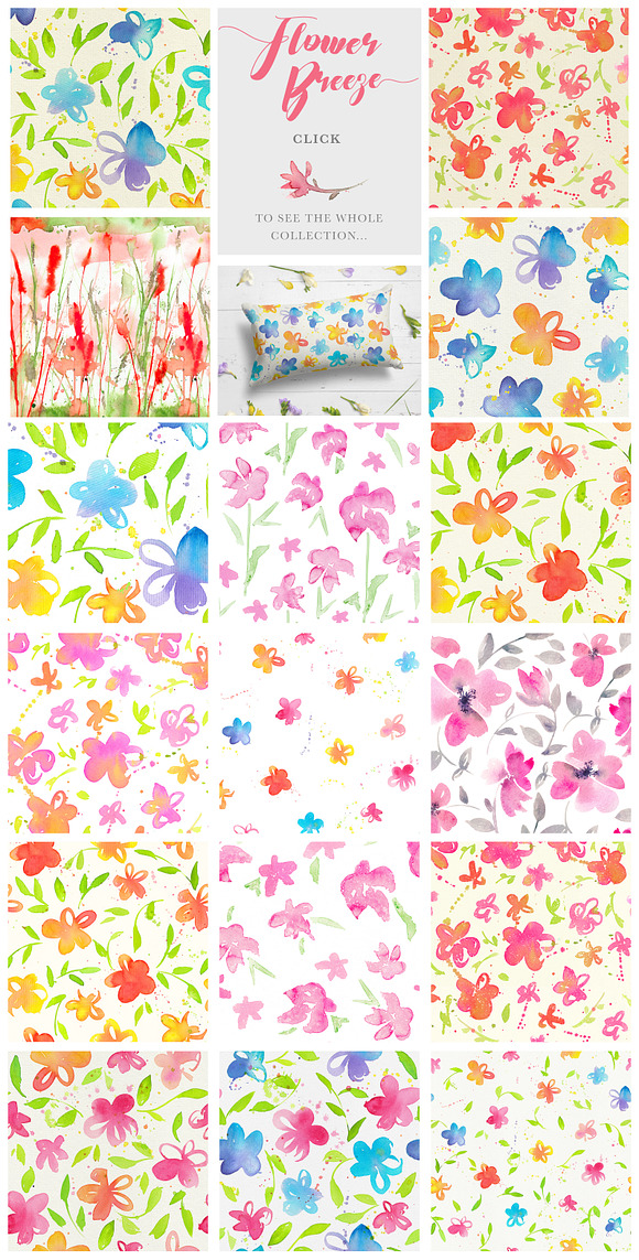 Flower Breeze - Seamless Patterns in Patterns - product preview 3