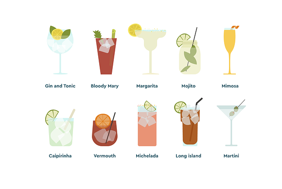 Cocktail Icon set in Graphics - product preview 1