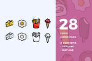 28 Food Icon Pack