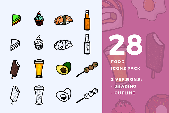 28 Food Icon Pack in Icons - product preview 2