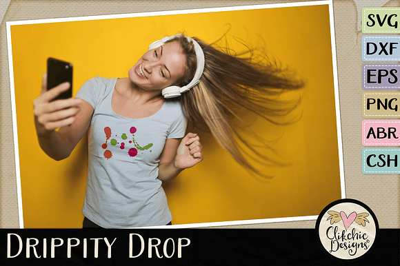 Drippity Drop Vectors & Cut Files in Photoshop Shapes - product preview 3