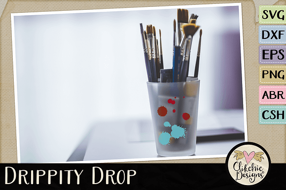 Drippity Drop Vectors & Cut Files in Photoshop Shapes - product preview 4