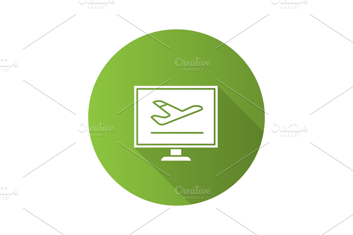 Airplane tickets online booking icon in Graphics - product preview 8