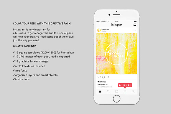 Creative Textures in Instagram Templates - product preview 2