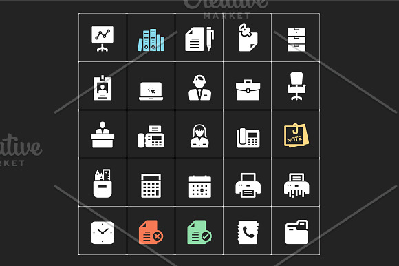 Office & Stationary Filled Icon in Contact Icons - product preview 2