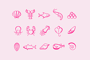 15 Seafood Icons