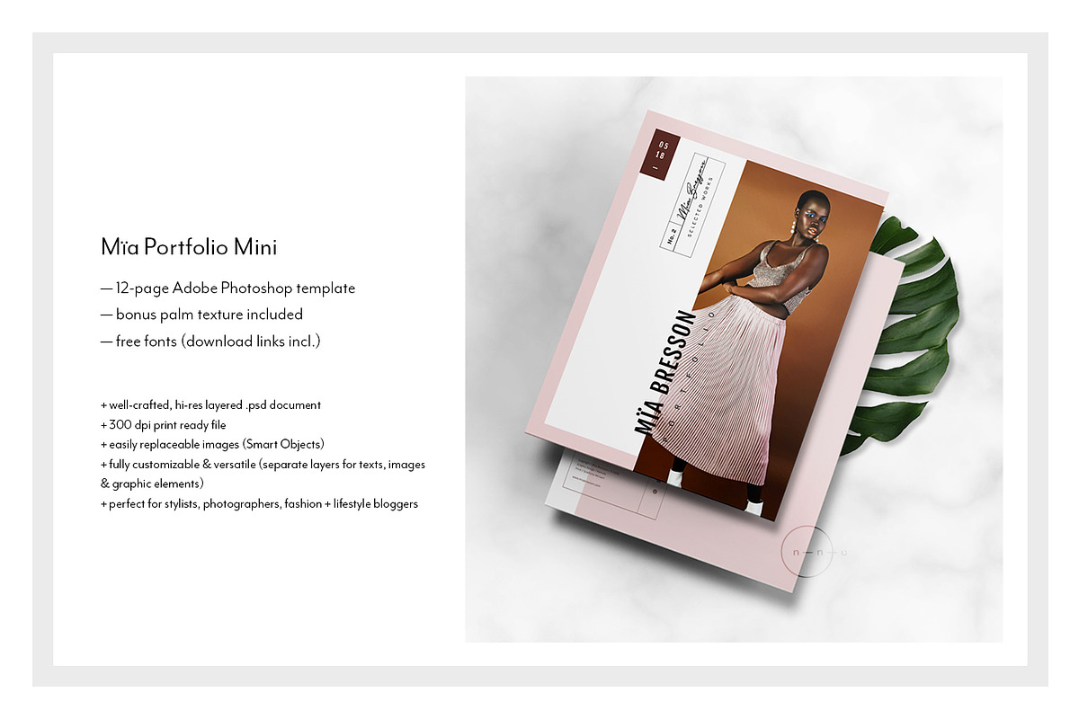 Portfolio PSD • Mïa Mini in Brochure Templates - product preview 8