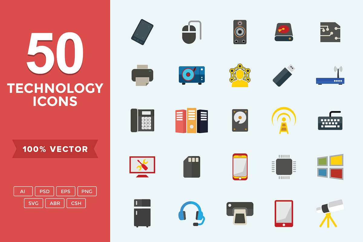 Flat Icons Technology Set in Technology Icons - product preview 8