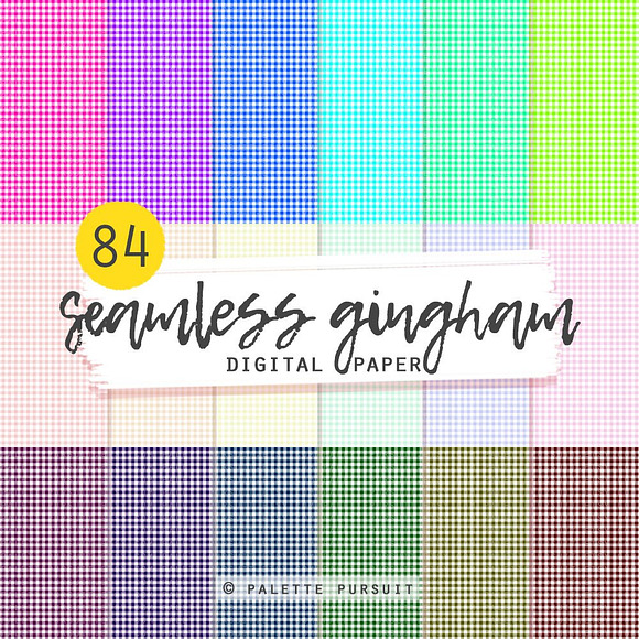 Seamless tileable gingham pattern in Patterns - product preview 7