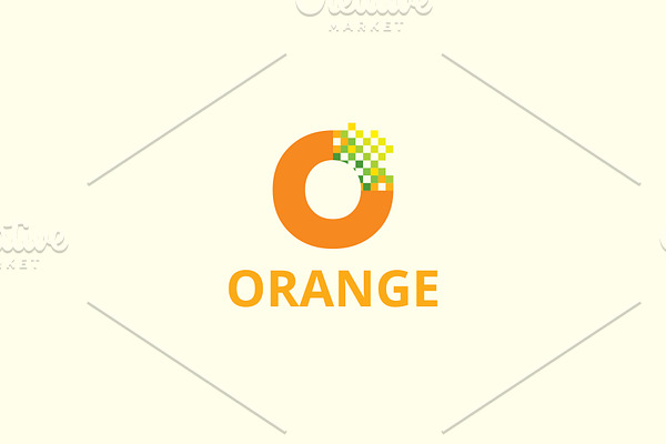 Orange O Letter Logo 