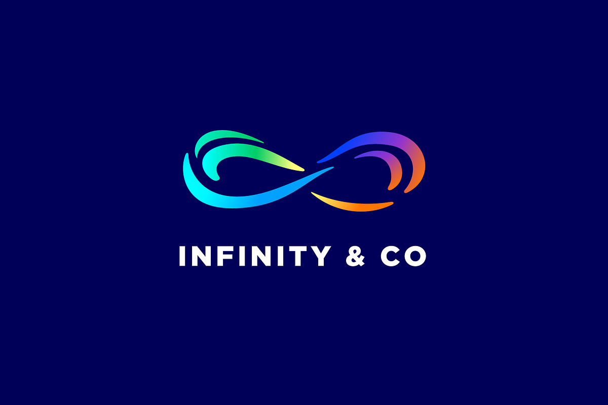 Colorful Gradient Infinity Logo in Logo Templates - product preview 8