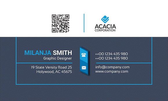 Eka Business Card in Business Card Templates - product preview 3