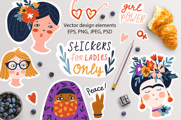 Cute STICKERS for ladies only!