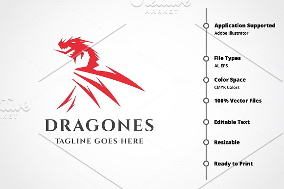 Dragones Logo in Logo Templates - product preview 2
