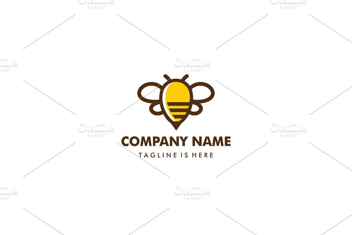 Bumble bee hive honey logo template | Creative Daddy