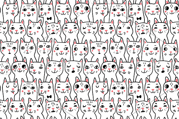 CATs seamless pattern in Patterns - product preview 1