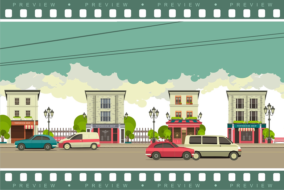 Urban background in Illustrations - product preview 8