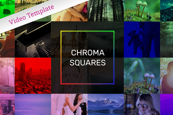 Chroma Squares Slideshow - AE