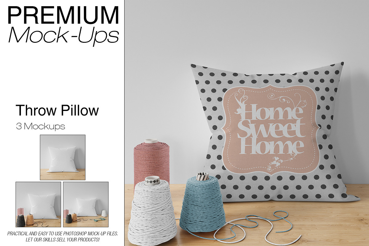 Throw Pillow Set in Product Mockups - product preview 8