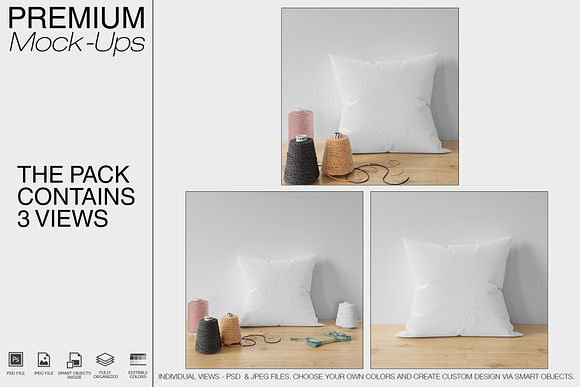Throw Pillow Set in Product Mockups - product preview 1