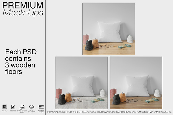 Throw Pillow Set in Product Mockups - product preview 2