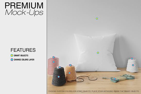 Throw Pillow Set in Product Mockups - product preview 3
