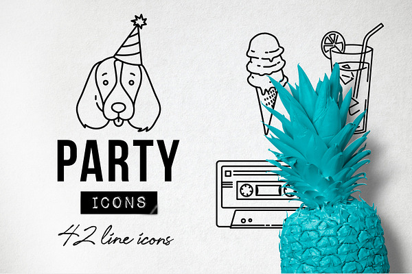 42 Party Icons - Birthday Icons Set