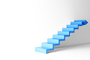 Rising arrow graph on staircase isol