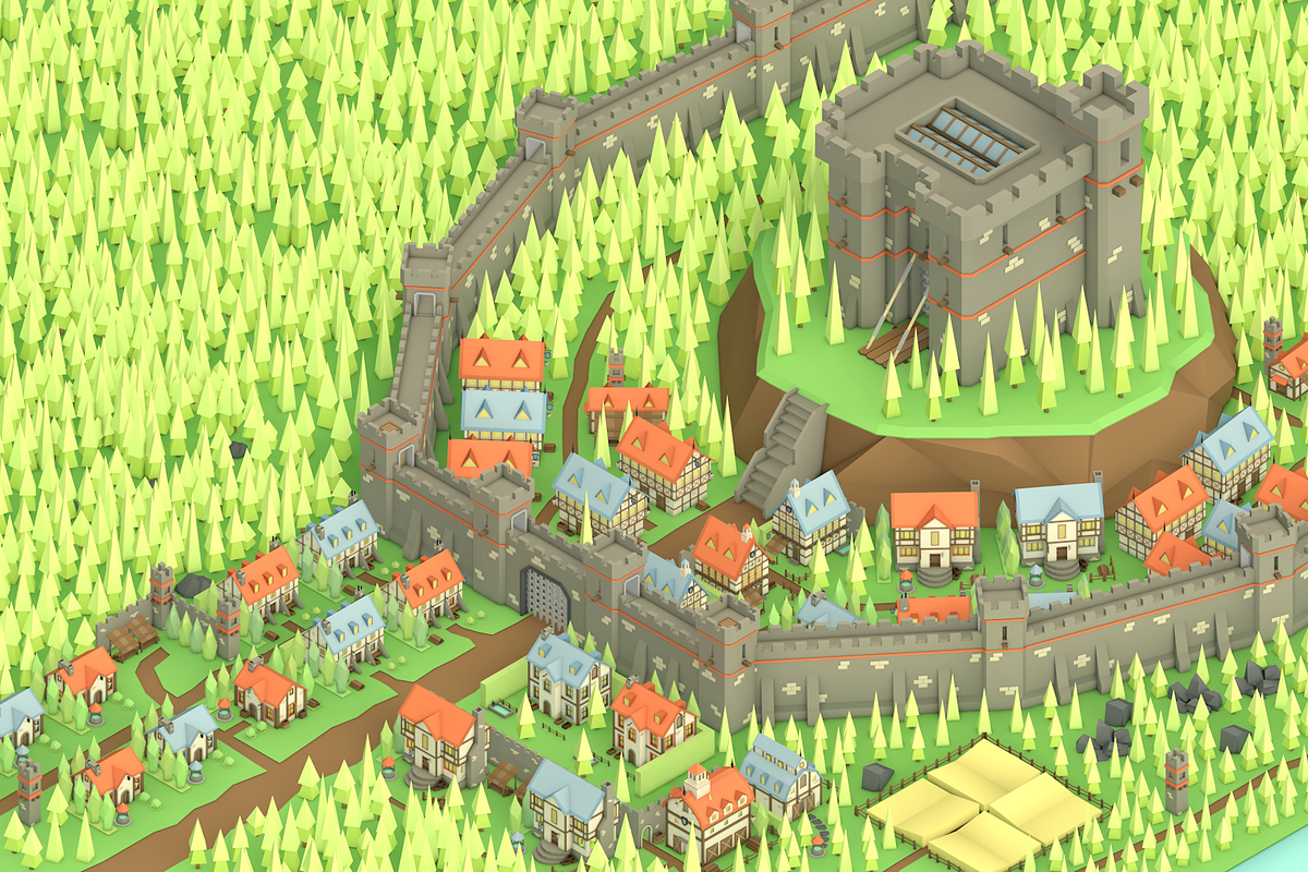 Low Poly Medieval in Urban - product preview 8