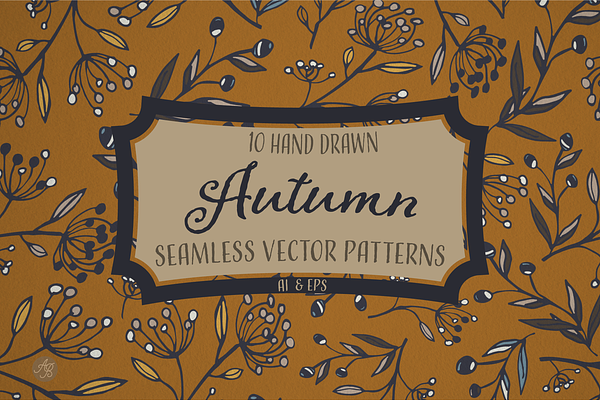 Seamless Vector Patterns Bees Leaves