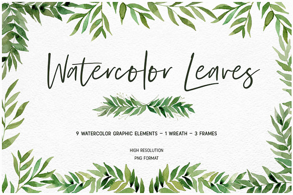 Watercolor Leaf Collection