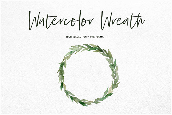Watercolor Leaf Collection in Illustrations - product preview 2