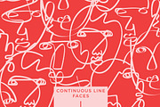 Continuous Line Face Illustrations