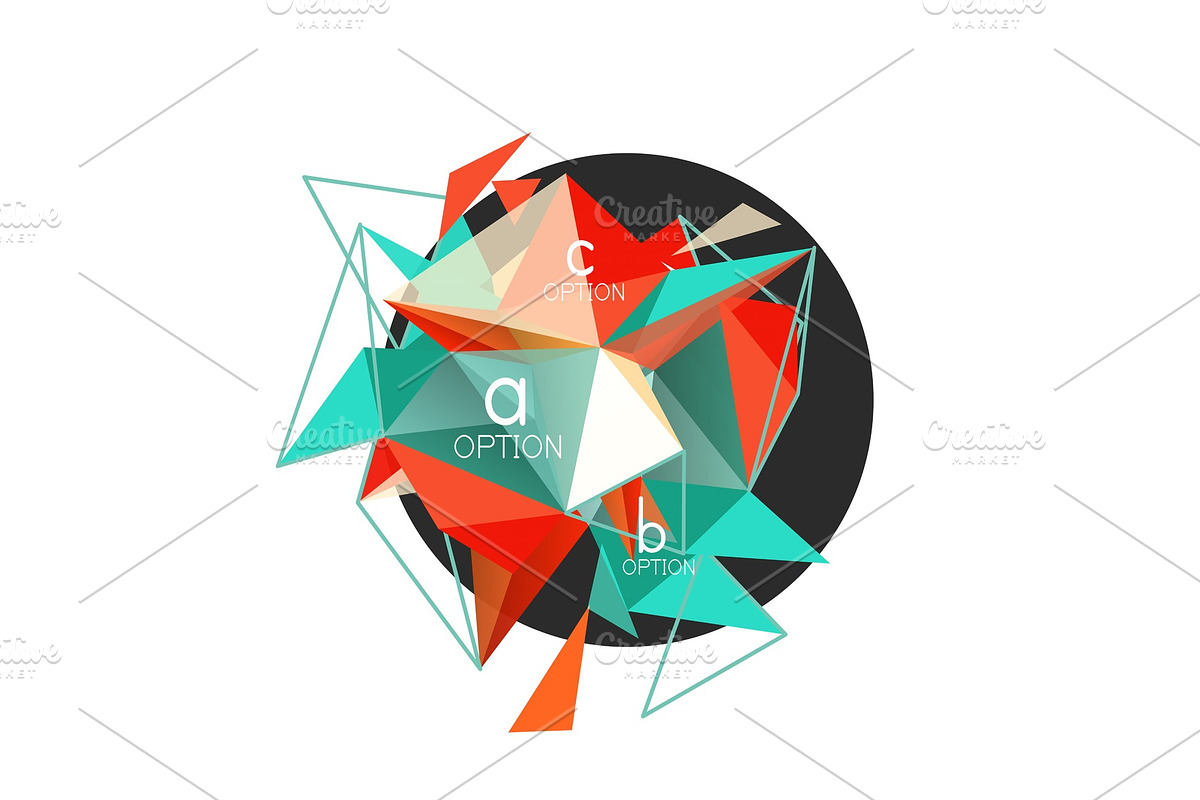Vector triangle abstract background in Illustrations - product preview 8