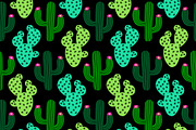 Cute cactus seamless pattern