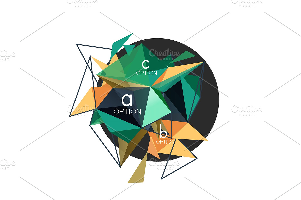 Vector triangle abstract background in Illustrations - product preview 8