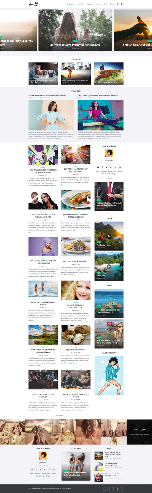 Love Life- Magazine & Lifestyle Blog in WordPress Blog Themes - product preview 1