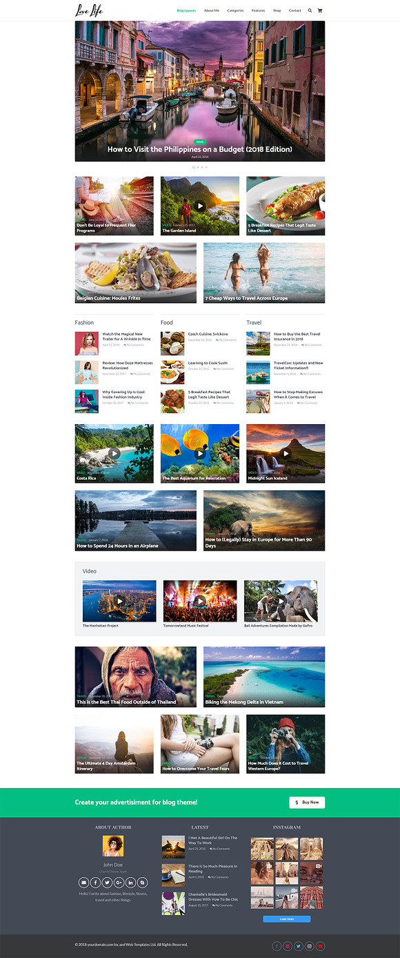 Love Life- Magazine & Lifestyle Blog in WordPress Blog Themes - product preview 2